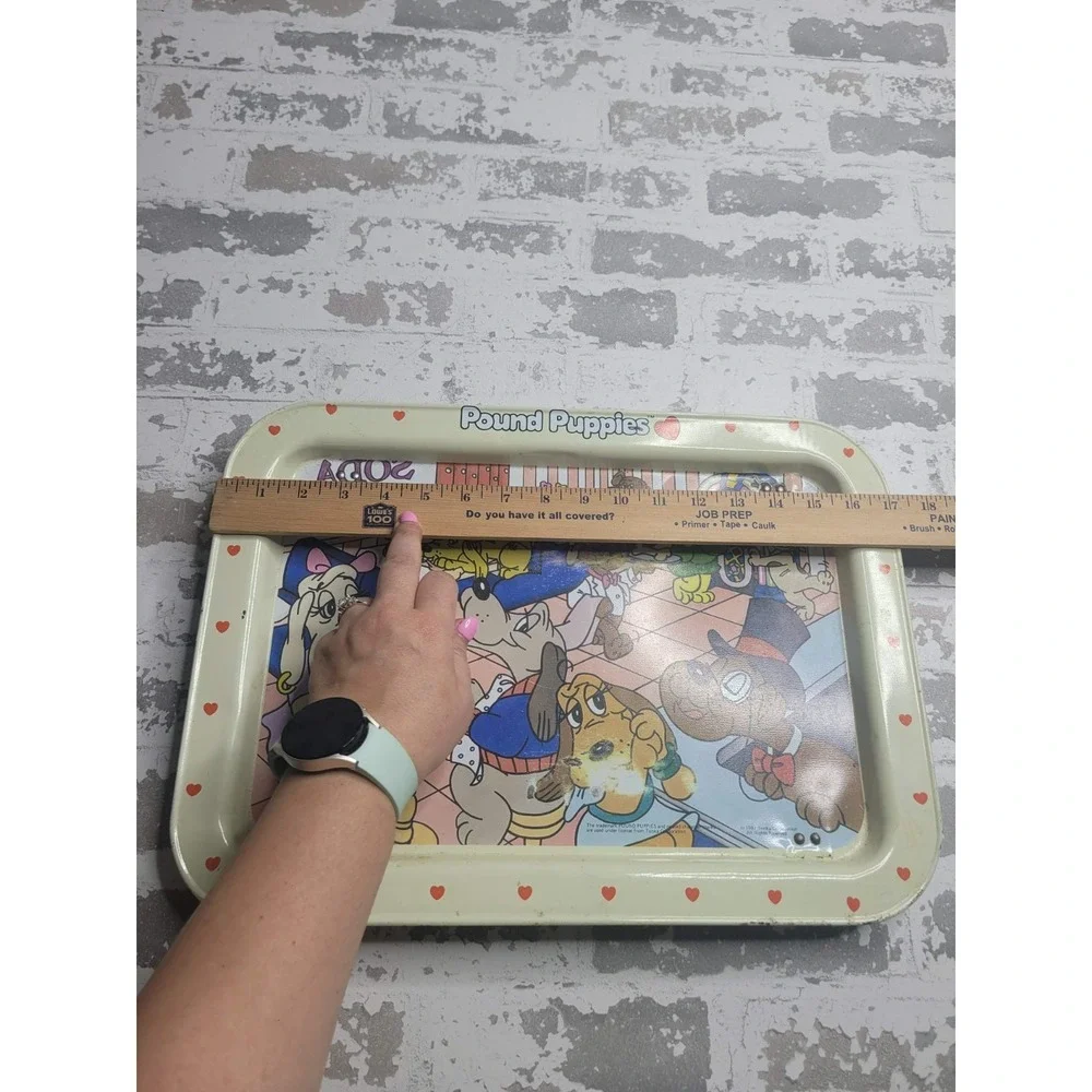 Vintage‎ 1987 Pound Puppies Metal TV Tray Tonka Corporation 1987